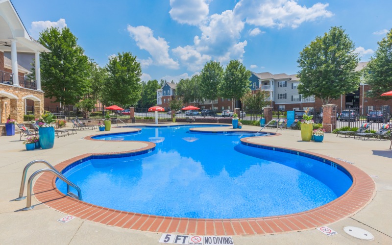 Swimming pool at Villas at Princeton Lakes apartments in Atlanta, GA