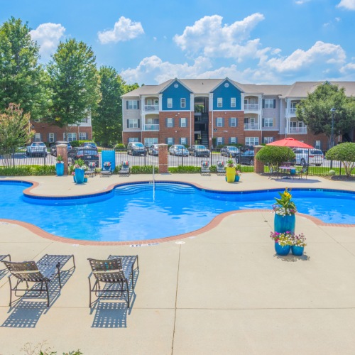 Swimming pool at Villas at Princeton Lakes apartments in Atlanta, GA