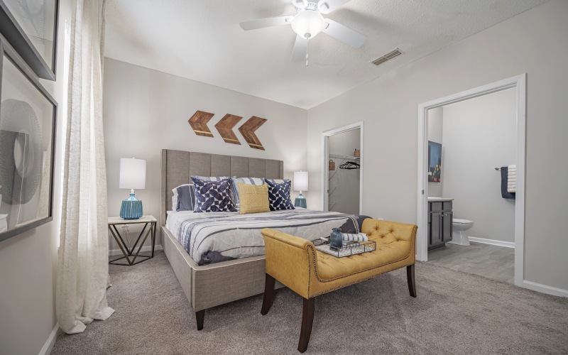 a bedroom with easy access